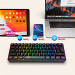 HXSJ L500 61 Keys Gaming Keyboard 2.4G / Bluetooth-compatible / Wired Triple Mode Membrane Keyboard with RGB Backlit