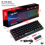 HXSJ L500 61 Keys Gaming Keyboard 2.4G / Bluetooth-compatible / Wired Triple Mode Membrane Keyboard with RGB Backlit