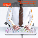 HXSJ J70 Ergonomic 69 Keys Wired Keyboard for Desktop Laptop Membrane Gaming Keyboard with RGB Backlit