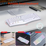 HXSJ J70 Ergonomic 69 Keys Wired Keyboard for Desktop Laptop Membrane Gaming Keyboard with RGB Backlit