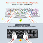 HXSJ J70 Ergonomic 69 Keys Wired Keyboard for Desktop Laptop Membrane Gaming Keyboard with RGB Backlit
