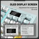 ONIKUMA G80 Gaming Keyboard 2.4G Wireless / Bluetooth-compatible / Wired Membrane Keys 3 Modes Keyboard with RGB Backlit
