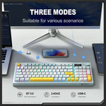 ONIKUMA G80 Gaming Keyboard 2.4G Wireless / Bluetooth-compatible / Wired Membrane Keys 3 Modes Keyboard with RGB Backlit