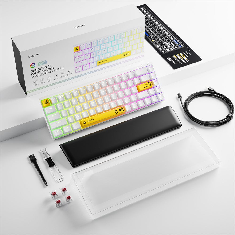 SYNTECH 68 Magnetic Gaming Keyboard Ergonomic Lightweight Wired Keyboard