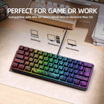 Y-FRUITFUL K401 61 Keys Gaming Keyboard with RGB Light 1.8m Wired Mechanical Keyboard for PC / Laptop