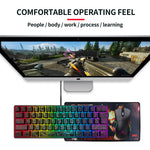 Y-FRUITFUL K401 61 Keys Gaming Keyboard with RGB Light 1.8m Wired Mechanical Keyboard for PC / Laptop