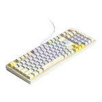 T-WOLF T50 Mechanical Keyboard 97-Key Wired Gaming Keyboard with RGB Light and Multimedia Knob for PC