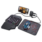 T-WOLF TF900 Gaming Tastatur 40 Taster Enhånds Mekanisk Følelse Programmerbart Tastatur med RGB Baggrundsbelysning til Venstre Hånd