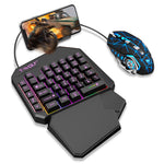 T-WOLF TF900 Gaming Tastatur 40 Taster Enhånds Mekanisk Følelse Programmerbart Tastatur med RGB Baggrundsbelysning til Venstre Hånd