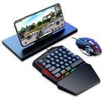 T-WOLF TF900 Gaming Tastatur 40 Taster Enhånds Mekanisk Følelse Programmerbart Tastatur med RGB Baggrundsbelysning til Venstre Hånd