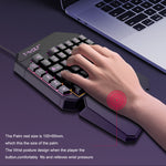 T-WOLF TF900 Gaming Tastatur 40 Taster Enhånds Mekanisk Følelse Programmerbart Tastatur med RGB Baggrundsbelysning til Venstre Hånd