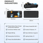 19-Key Hot-Swappable Mechanical Gaming Keyboard Wired Keyboard with RGB Backlit