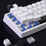 ERAZER MK68 68-tangenters mekaniskt tangentbord med blått och röd brytare, RGB-bakgrundsbelyst, trådbundet speltangentbord med typ-C (investerat av Lenovo)