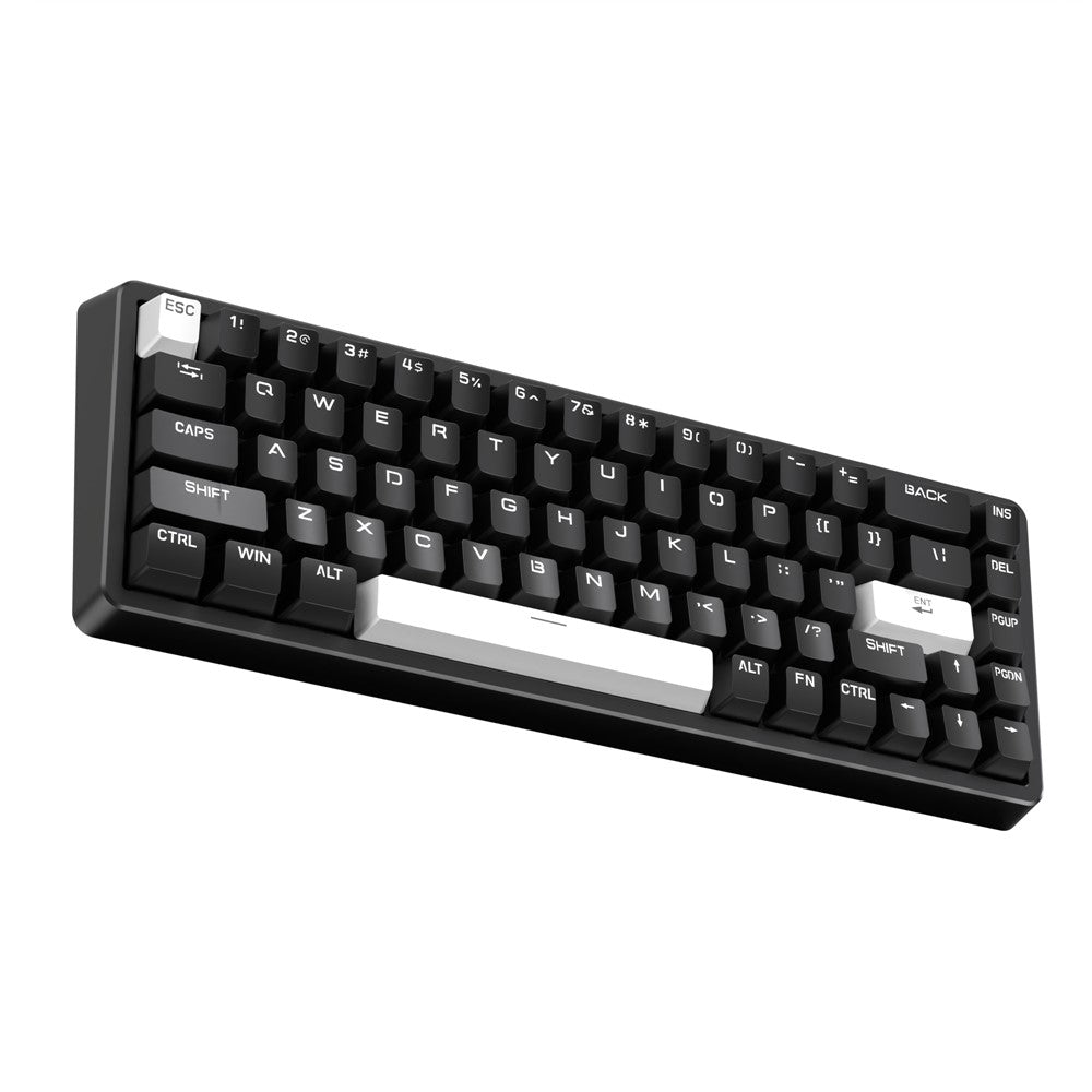 ERAZER MK68 68-tangenters mekaniskt tangentbord med blått och röd brytare, RGB-bakgrundsbelyst, trådbundet speltangentbord med typ-C (investerat av Lenovo)