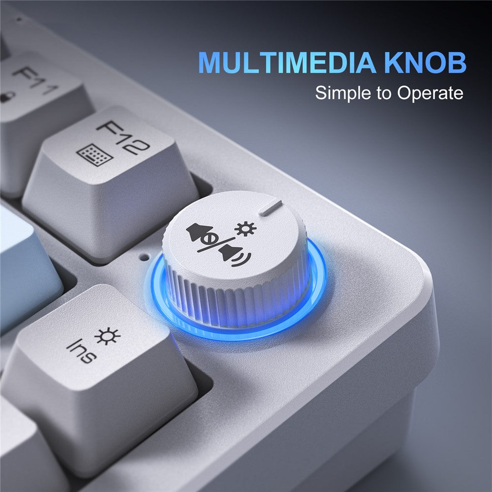 ONIKUMA MT501 Gamingtastatur med 81 taster, 3-tilstands trådløs 2.4G Bluetooth-kompatibel Type-C RGB Baggrundsbelyst PC-tastatur