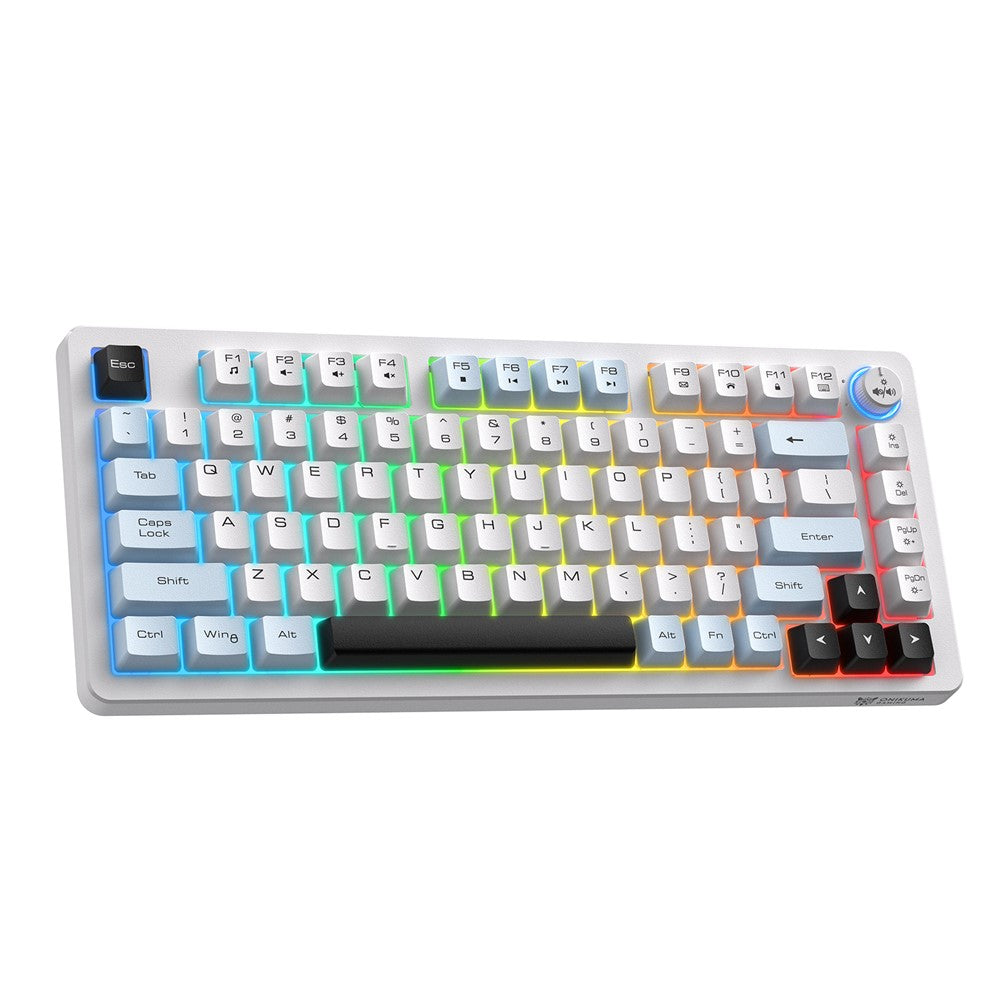 ONIKUMA MT501 Gamingtastatur med 81 taster, 3-tilstands trådløs 2.4G Bluetooth-kompatibel Type-C RGB Baggrundsbelyst PC-tastatur