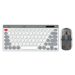 HXSJ MK781 Type-C Wireless 2.4G Bluetooth-compatible Keyboard Mouse Set 78 Keys Triple Mode Clear Shell Keyboard Mouse for Business