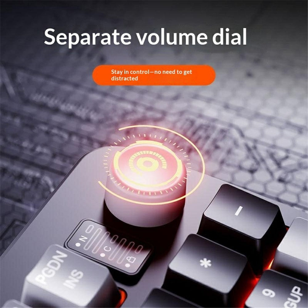INPHIC V98PRO Wired Keyboard 98-Key Mechanical Feel Membrane Keyboard with RGB Backlit for Office Gaming