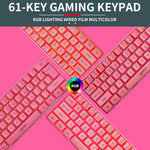 HXSJ V700 61 Keys USB Wired Gaming Keyboard with Colorful Backlight for Computer Desktop Laptop PC