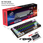 HXSJ V800 68 Keys Mechanical Keyboard with Backlit for Gaming Office
