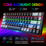 HXSJ V800 68 Keys Mechanical Keyboard with Backlit for Gaming Office