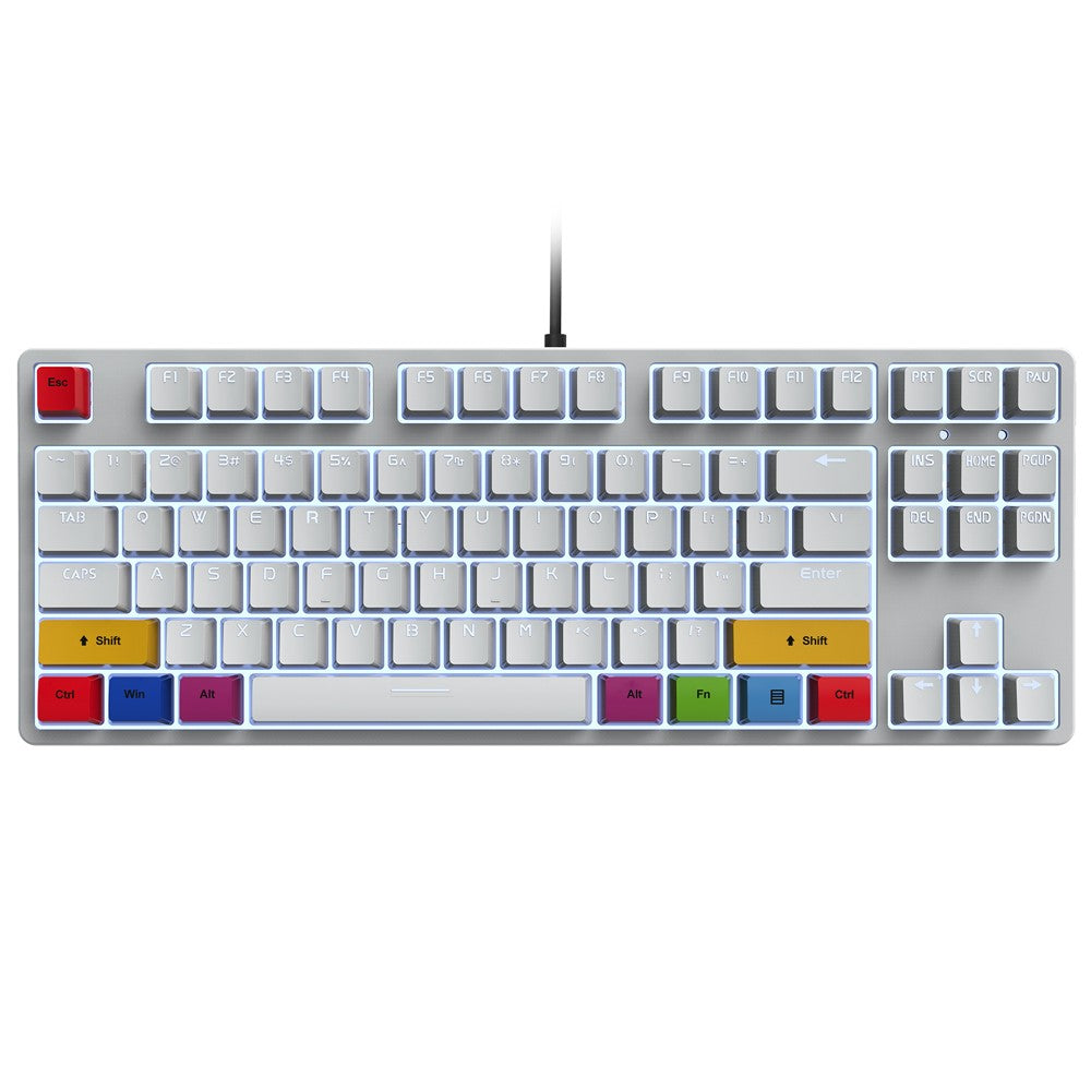 HXSJ L600 87-tasters røde kontakter Kablet bærbart tastatur Mekanisk gamingtastatur med baggrundsbelysning til hjemmekontoret