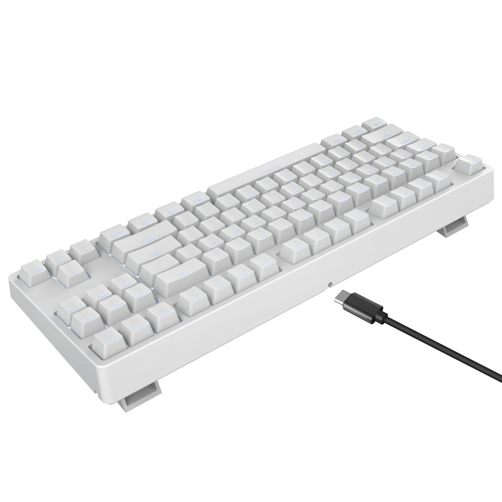 HXSJ L600 87-tasters røde kontakter Kablet bærbart tastatur Mekanisk gamingtastatur med baggrundsbelysning til hjemmekontoret