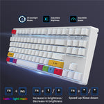 HXSJ L600 87-tasters røde kontakter Kablet bærbart tastatur Mekanisk gamingtastatur med baggrundsbelysning til hjemmekontoret