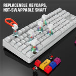 HXSJ L600 87-tasters røde kontakter Kablet bærbart tastatur Mekanisk gamingtastatur med baggrundsbelysning til hjemmekontoret