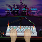 HXSJ L600 87-tasters røde kontakter Kablet bærbart tastatur Mekanisk gamingtastatur med baggrundsbelysning til hjemmekontoret