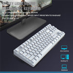HXSJ L600 87-tasters røde kontakter Kablet bærbart tastatur Mekanisk gamingtastatur med baggrundsbelysning til hjemmekontoret