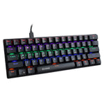 HXSJ V900 Wired 61 Keys Colorful Backlit Computer Laptop Home Office Gaming Blue Switch Mechanical Keyboard