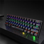 HXSJ V900 Wired 61 Keys Colorful Backlit Computer Laptop Home Office Gaming Blue Switch Mechanical Keyboard