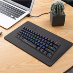 HXSJ V900 Wired 61 Keys Colorful Backlit Computer Laptop Home Office Gaming Blue Switch Mechanical Keyboard