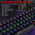 HXSJ V900 Wired 61 Keys Colorful Backlit Computer Laptop Home Office Gaming Blue Switch Mechanical Keyboard