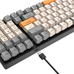 FREE WOLF K3 Mechanical Keyboard 100-Key Gaming Keyboard with Colorful Light Effects for Office Home Computers Laptops
