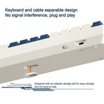 IBLANCOD K84 Rechargeable Bluetooth-compatible / Wired / Wireless Keyboard RGB Backlit 84-Key Mechanical Keyboard