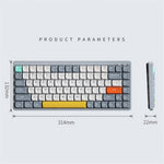 YK75 Genopladeligt Bluetooth-kompatibelt / Kablet / 2.4G Trådløst Tastatur Baggrundsbelyst Computermekanisk Tastatur