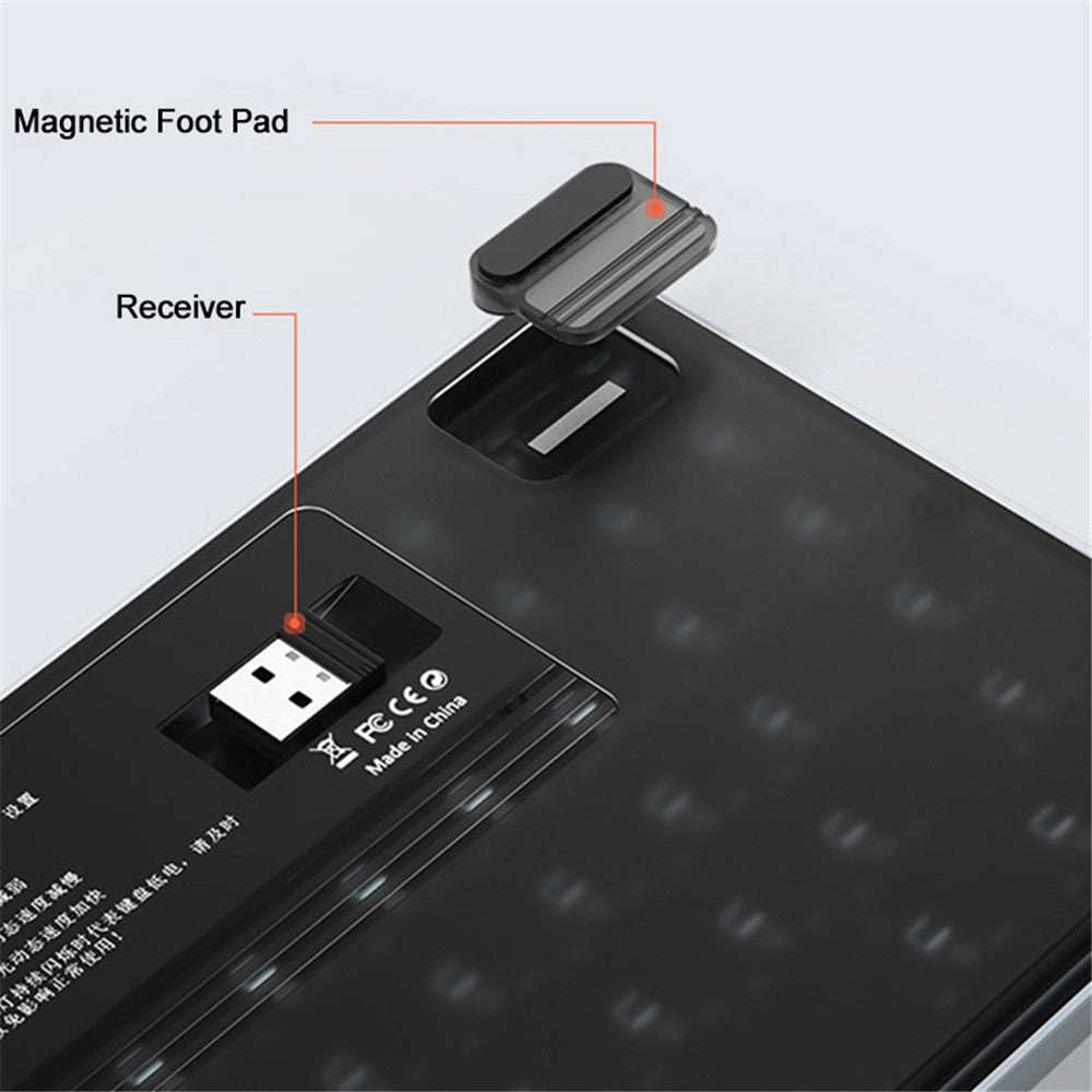 YK75 Genopladeligt Bluetooth-kompatibelt / Kablet / 2.4G Trådløst Tastatur Baggrundsbelyst Computermekanisk Tastatur