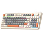XUNFOX K82 94 Taster Gaming Kablet Tastatur Blandet Farve Baggrundsbelyst USB Tastatur med Støtteben