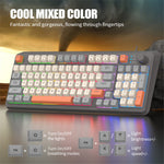 XUNFOX K82 94 Taster Gaming Kablet Tastatur Blandet Farve Baggrundsbelyst USB Tastatur med Støtteben