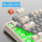 XUNFOX K82 94 Taster Gaming Kablet Tastatur Blandet Farve Baggrundsbelyst USB Tastatur med Støtteben