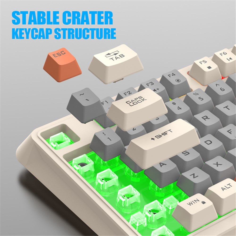XUNFOX K82 94 Taster Gaming Kablet Tastatur Blandet Farve Baggrundsbelyst USB Tastatur med Støtteben