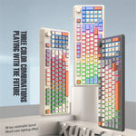 XUNFOX K82 94 Taster Gaming Kablet Tastatur Blandet Farve Baggrundsbelyst USB Tastatur med Støtteben