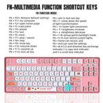 HXSJ L600 Tastatur med tegneseriemønster, 87 taster, mekanisk tastatur, ergonomisk kablet gamingtastatur