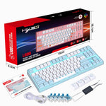 HXSJ L600 Tastatur med tegneseriemønster, 87 taster, mekanisk tastatur, ergonomisk kablet gamingtastatur