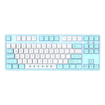 HXSJ L600 Tastatur med tegneseriemønster, 87 taster, mekanisk tastatur, ergonomisk kablet gamingtastatur