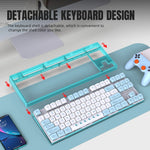 HXSJ L600 Tastatur med tegneseriemønster, 87 taster, mekanisk tastatur, ergonomisk kablet gamingtastatur