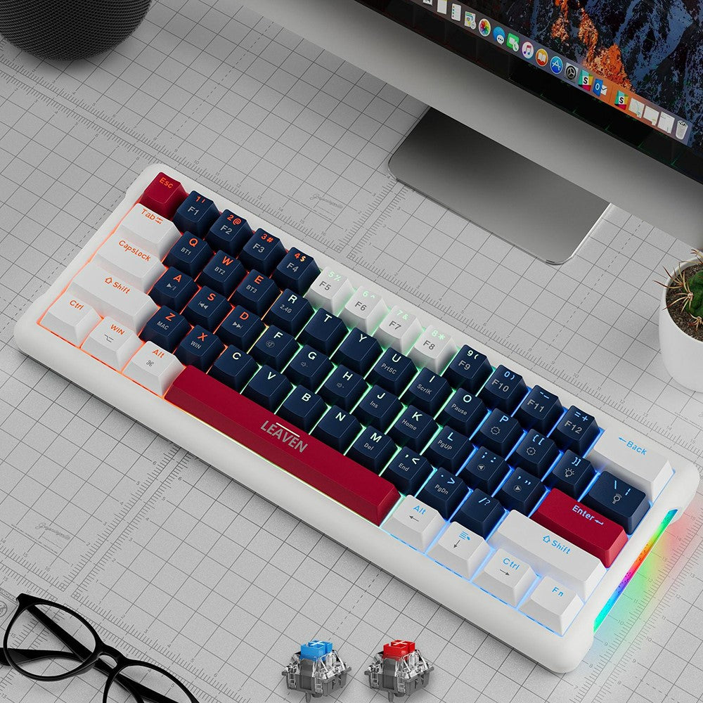 LEAVEN K610 1,6 m kabelbaseret 61-tastatur vandkølet e-sports gaming mekanisk tastatur, klassisk version