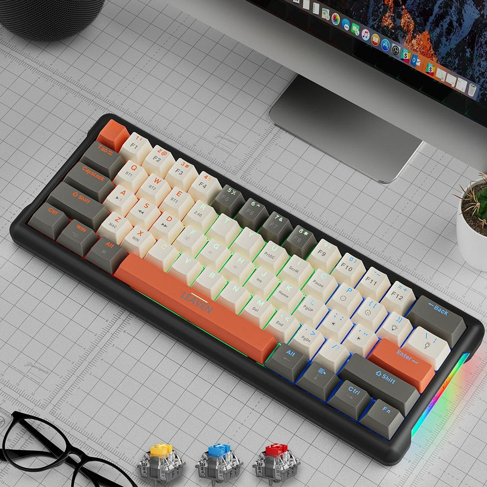 LEAVEN K610 1,6 m kabelbaseret 61-tastatur vandkølet e-sports gaming mekanisk tastatur, klassisk version